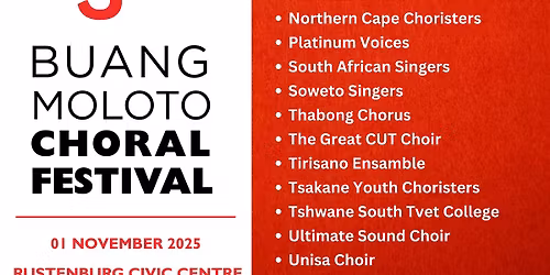 3rd Buang Moloto Choral Festival