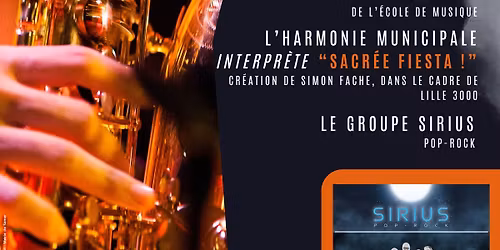 Concert de l'Harmonie municipale, du ch\u0153ur d'enfants et avec le groupe Sirius