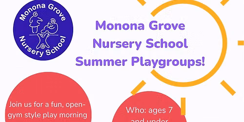 Monona Grove Nursery School Summer Playgroups!