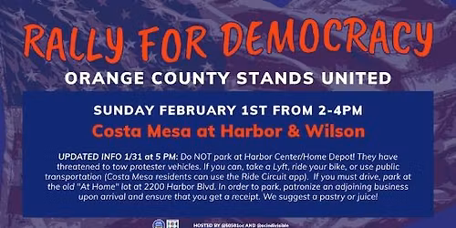 COSTA MESA: Rally for Democracy
