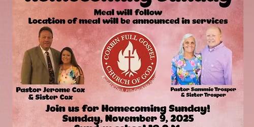 Church Homecoming  & Pastor Appreciation 