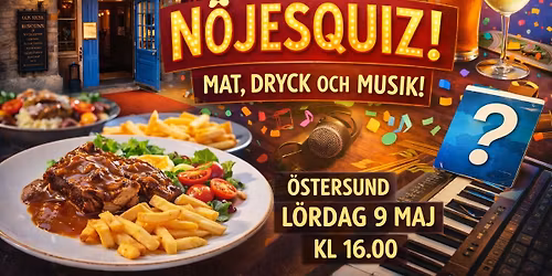 N\u00f6jesquiz med Mat, dryck och musiktema