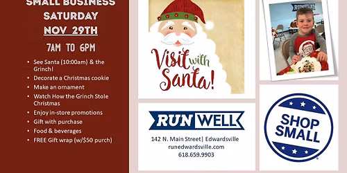 Small Business Saturday w\/Santa and the Grinch