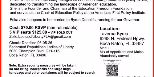 Ladies of Liberty presents an Extraordinary Evening With Erika Donalds