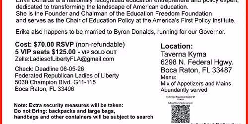 Ladies of Liberty presents an Extraordinary Evening With Erika Donalds