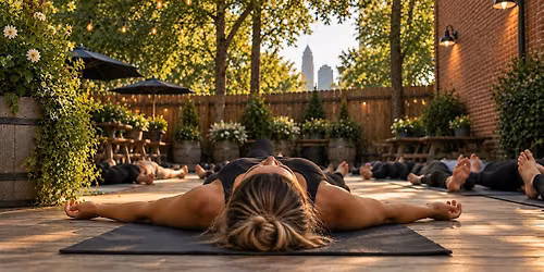 Tapped In Yoga in the Beer Garden at Forest City Brewery