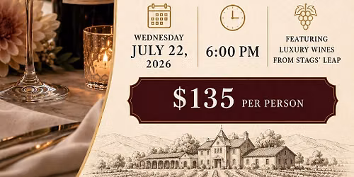 Stags' Leap Luxury Napa Valley Wine Dinner