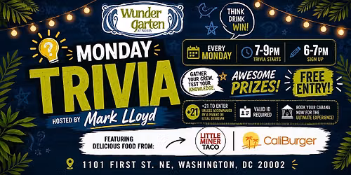 Monday Night Trivia at Wunder Garten