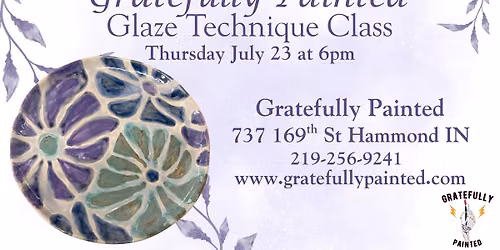 Glaze Technique Floral Plate Class