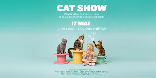 Cat Show la Mall Moldova - 17 mai 2026