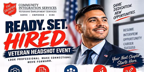 Ready. Set. Hired. Veteran Headshot Event by Salvation Army HVRP