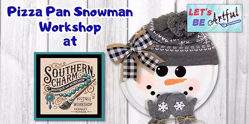Pizza Pan Snowman Door Hanger Workshop