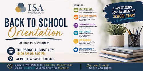 Back to School Orientation 6pm