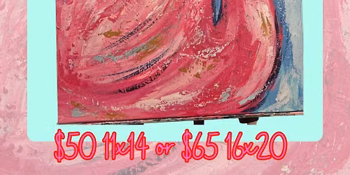 July Flamingo Painting