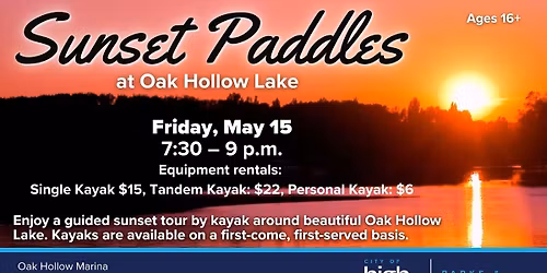 Sunset Paddles at Oak Hollow Lake
