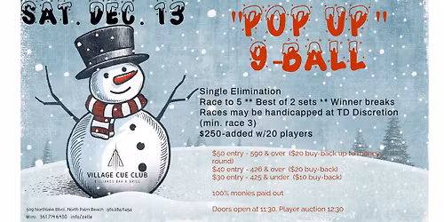 "Pop-Up" 9-Ball Turnament!