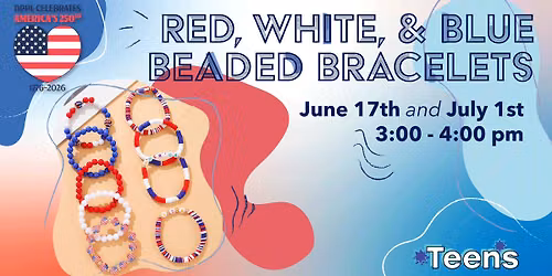 Red, White, and Blue Beaded Bracelets