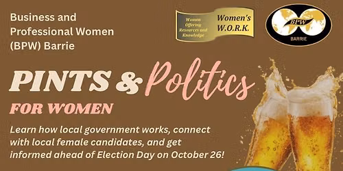BPW Barrie - Pints & Politics for Women