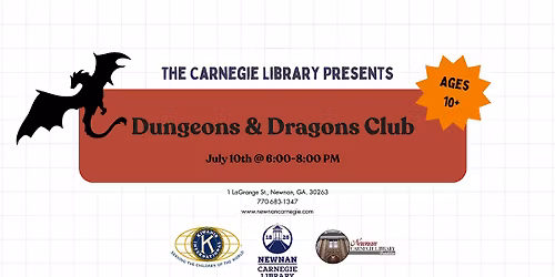 Dungeons & Dragons Club (Ages 10+)
