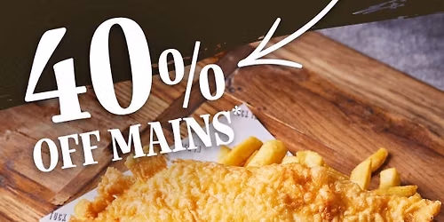 June 40% off mains!!
