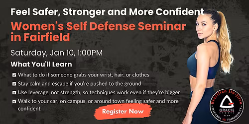 Women's Self Defense Seminar at Gracie Sports Fairfield