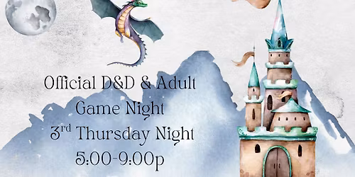D&D & Adult Game Night at Treehouse!