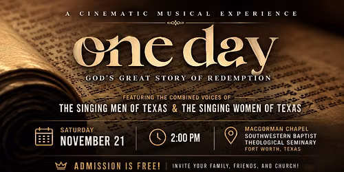 One Day: God's Great Story of Redemption