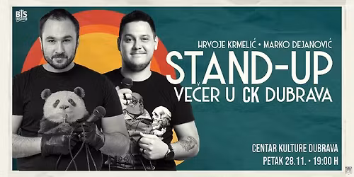 Comedy night u Dubravi: Hrvoje Krmeli\u0107 & Marko Dejanovi\u0107