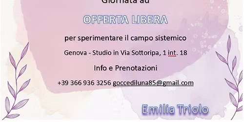 Open Day: benedizione dell'albero genealogico 