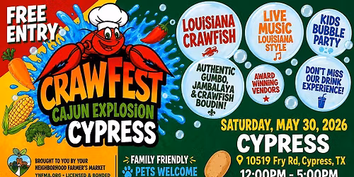 CYPRESS- CRAWFEST CAJUN EXPLOSION