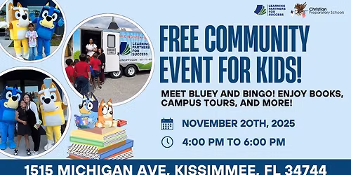 Free Community Event for Kids! Meet Bluey and Bingo Live