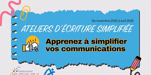 Ateliers gratuits d\u2019\u00e9criture simplifi\u00e9e \u00e0 Laval