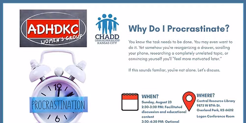 Why Do I Procrastinate? Women's Group