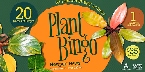 Plant Bingo at Sage Kitchen Newport News