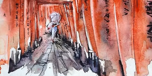 LEARN WATERCOLOUR: INK AND WASH TECHNIQUES \u2013 with Larissa Fraser \u2013 Sunday June 21st