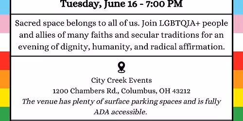 3rd Annual Pride Interfaith Service