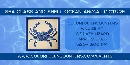 Sea Glass & Shell Ocean Animal Picture at De Lazy Lizard