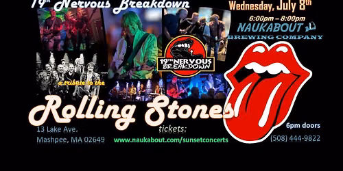 Rolling Stones tribute "19th Nervous Breakdown" at Naukabout Brewing Co in Mashpee, MA