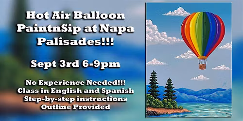 Hot Air Balloon PaintnSip at Napa Palisades