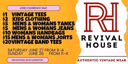 June Clearance at Revival House 