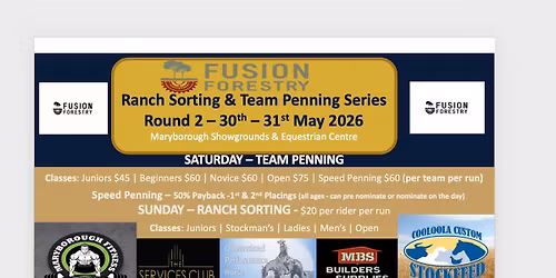 Round 2 - Fusion Forestry Team Penning & Ranch Sorting Buckle Series