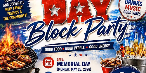 Memorial Day Block Party @ The Que Spot