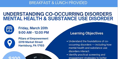 Dauphin County Workshop Series:Understanding Co-Occurring Mental Health & Addiction Disorder