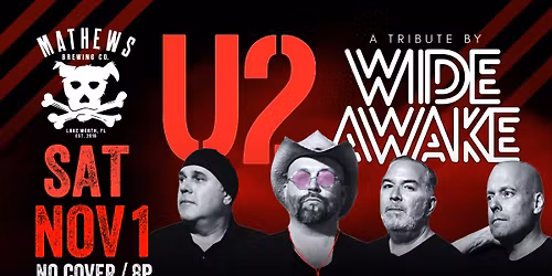 "WIDE AWAKE" A Tribute to U2 Live at Mathews Brewing