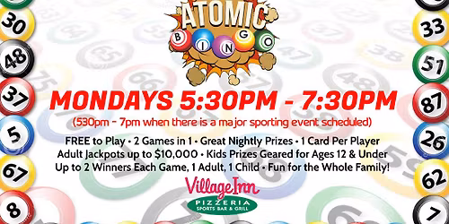 Family Bingo hosted by Atomic Bingo!