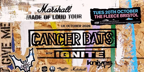 Cancer Bats plus Ignite and Knives at The Fleece, Bristol