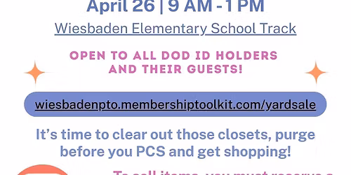 WES Community Yard Sale