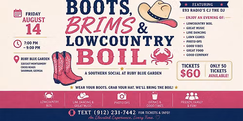Boots, Brims & Low Country Boil | A Southern Social at Ruby Blue Garden