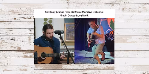 Gracin Dorsey & Joel Weik @ Music Mondays