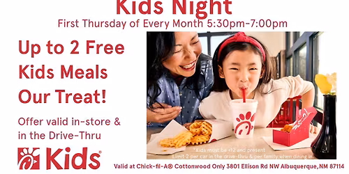 Kids Night: First Thursday of Every Month!